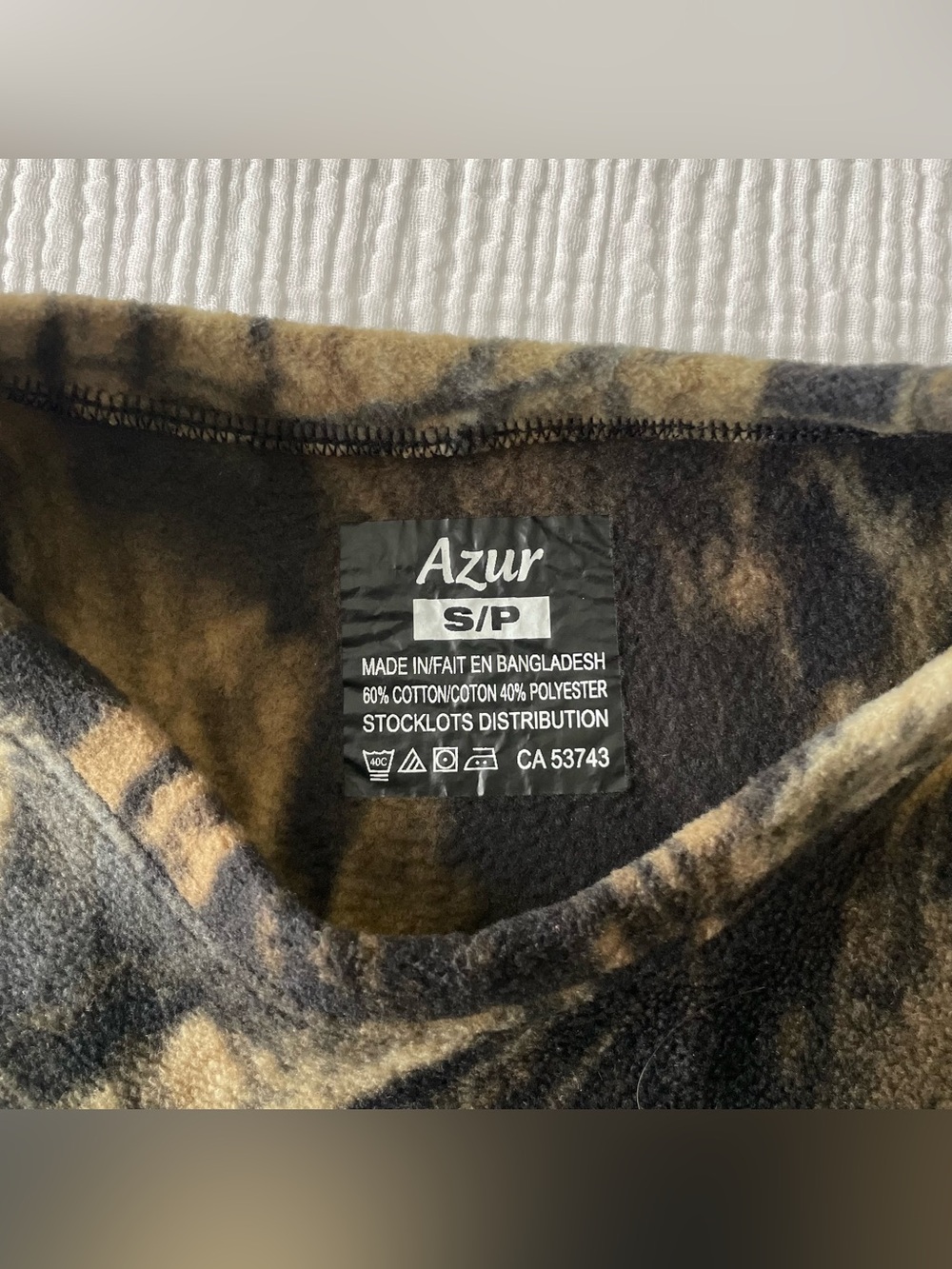 Azur Real Tree Fleece Shirt - Picture 3 of 3